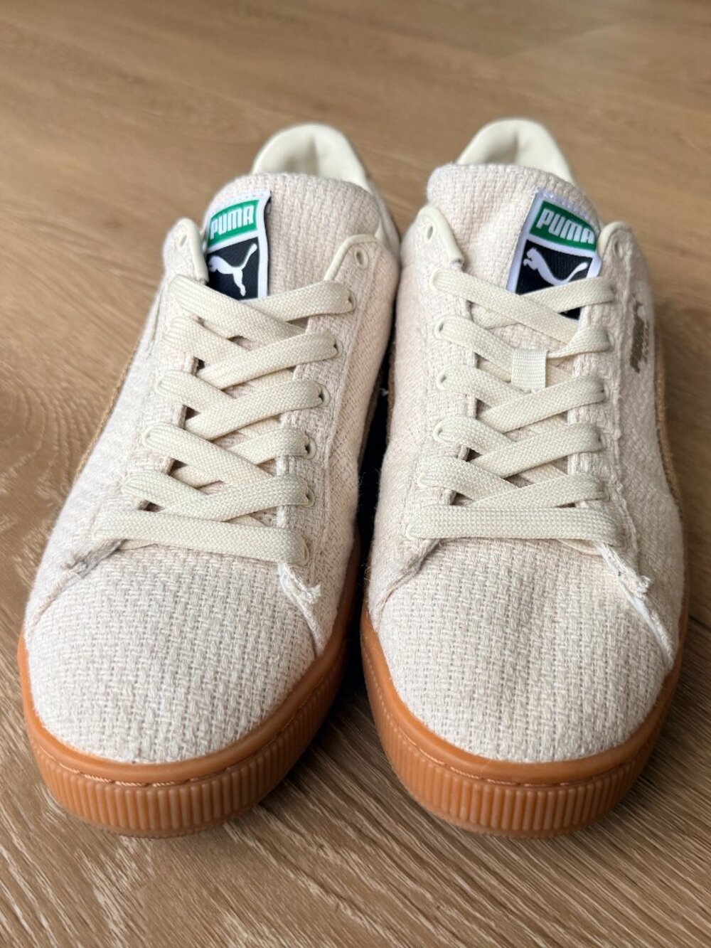 Mens PUMA Suede Hemp Athletic Shoe - Alpine Snow / Toasted Almond Gum